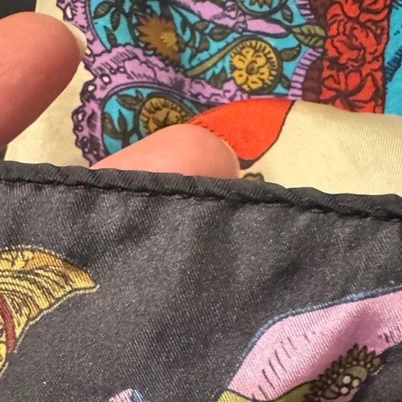 Unique Shoe Print Vintage Silk Scarf
